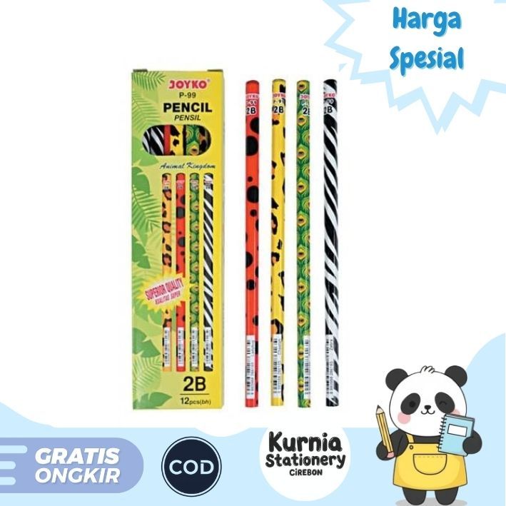 

Joyko P-99 Pensil 2B Motif Animal Pack 12 PCS