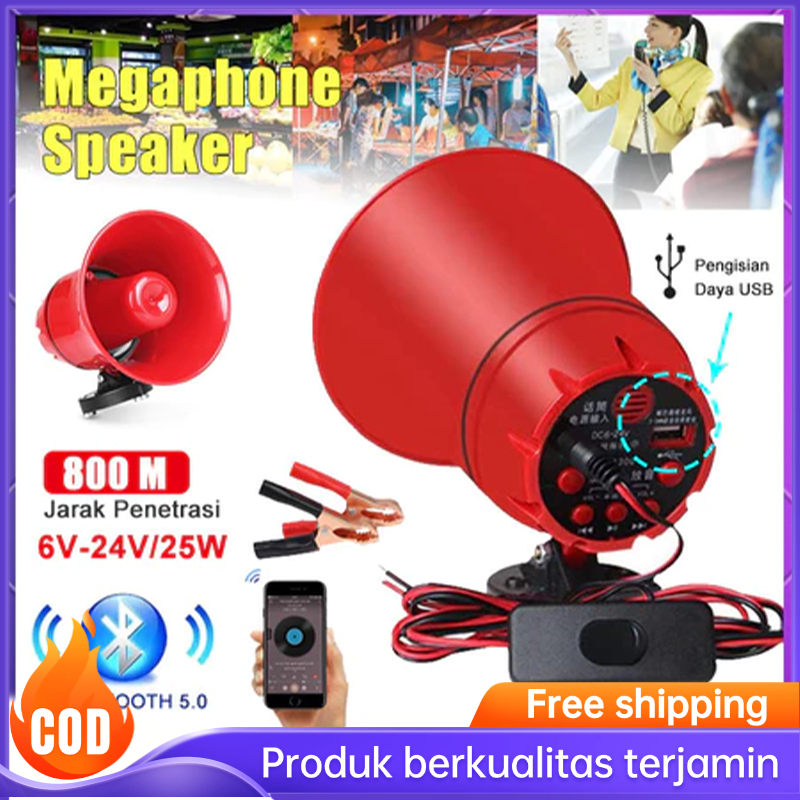 Megaphone Megaphone Speaker Corong Sirine Bisa Rekam Suara Pengeras Suara Bisa Rekam Suara Merk Suar