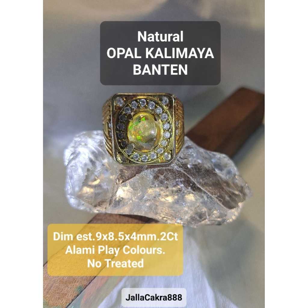 Batu OPAL Kalimaya Banten Jarong Natural No Treated Alami Alam Cincin Batu Akik Pria