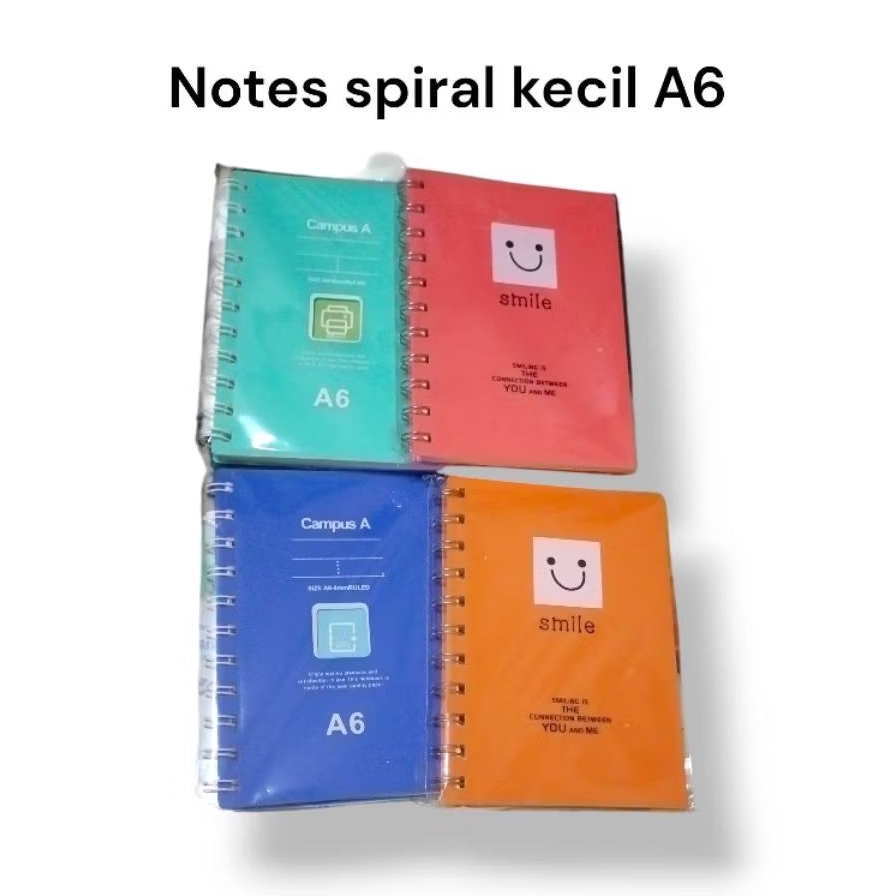 

[ 1 pcs] Notes notebook spiral kecil A6 ( 142 x 101 mm)