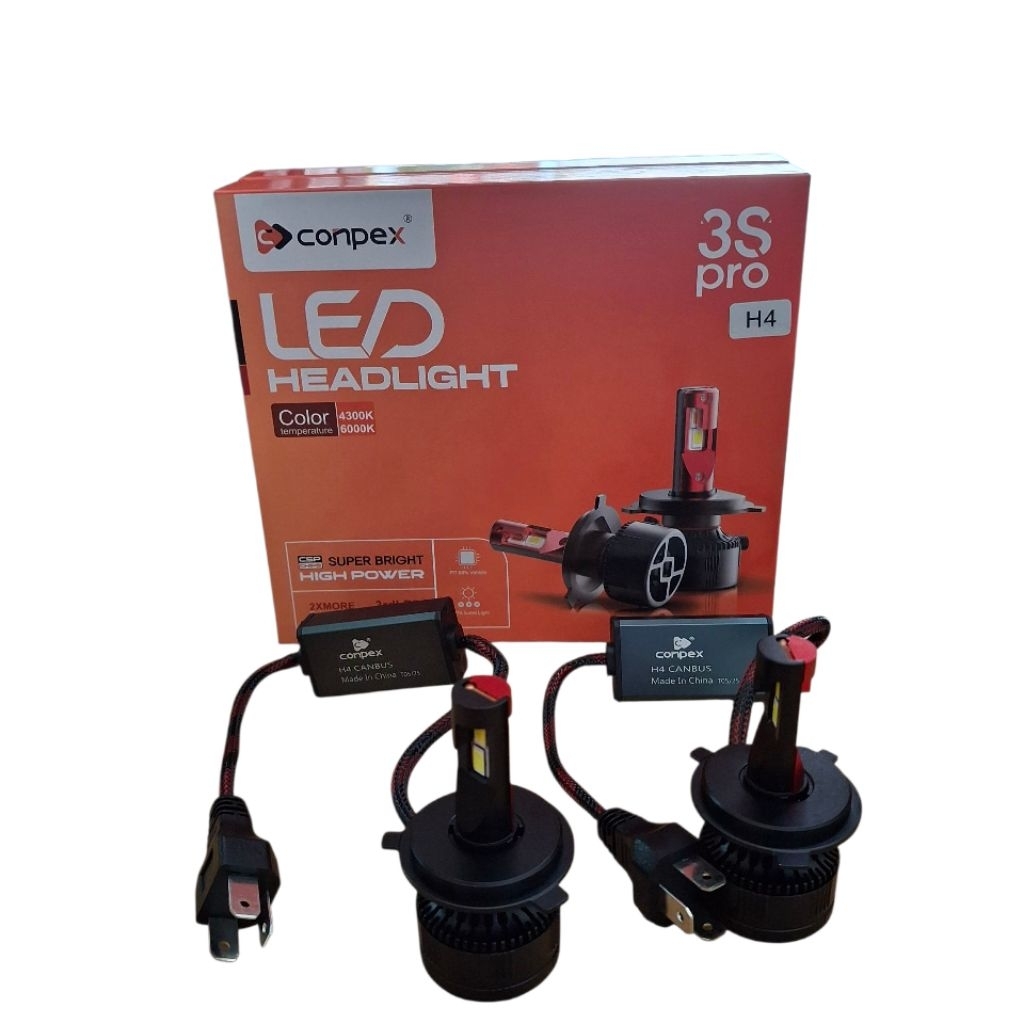 Led headlight h4 conpex 3s pro 3 warna led h4 conpex 3s pro 3 warna