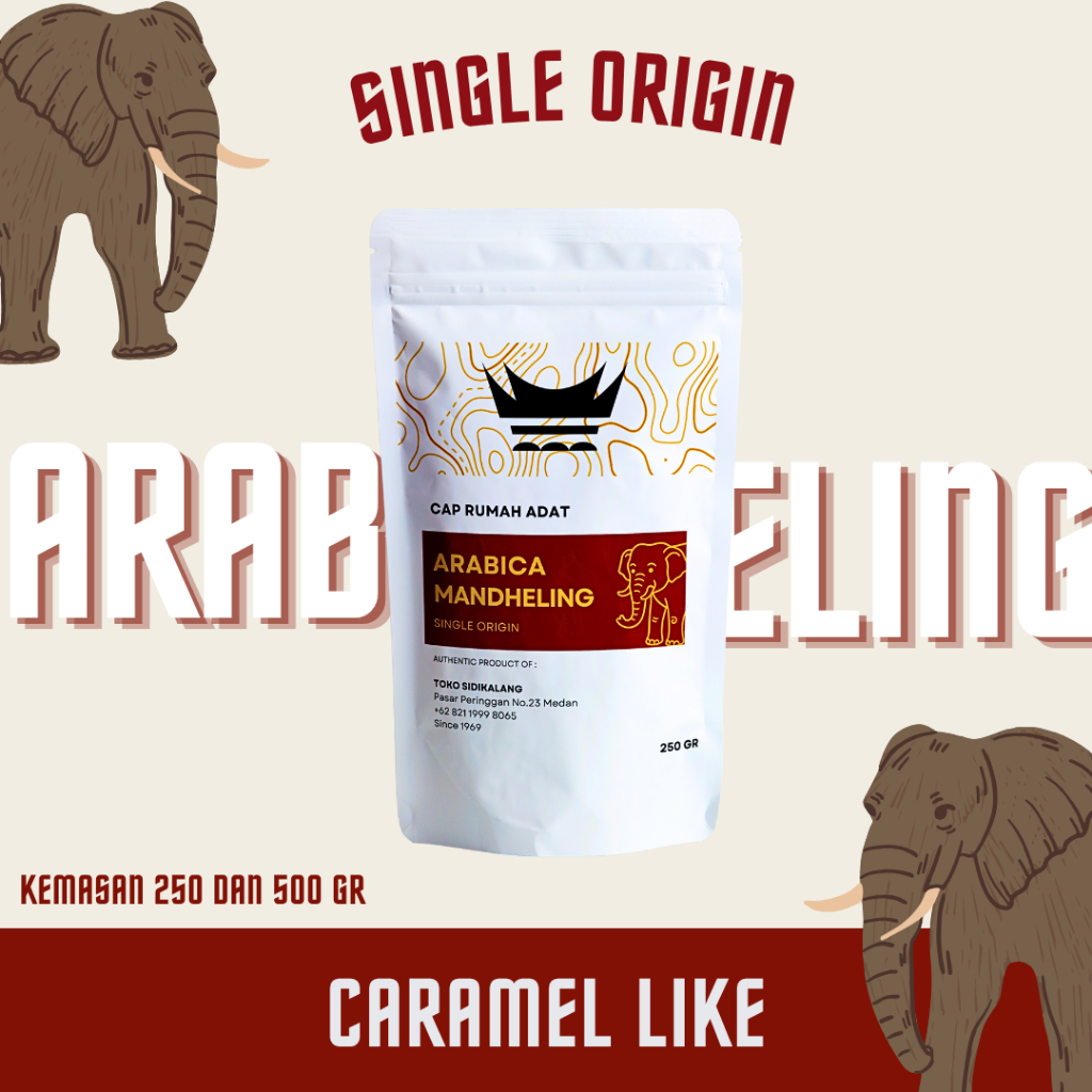

Arabica Mandheling Grade 1 Cap Rumah Adat 250 Gram