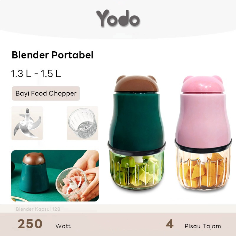 Blender Capsule Portable / Food Chopper Mesin Penghalus Daging dan Buah / Blender Kapsul Serbaguna E