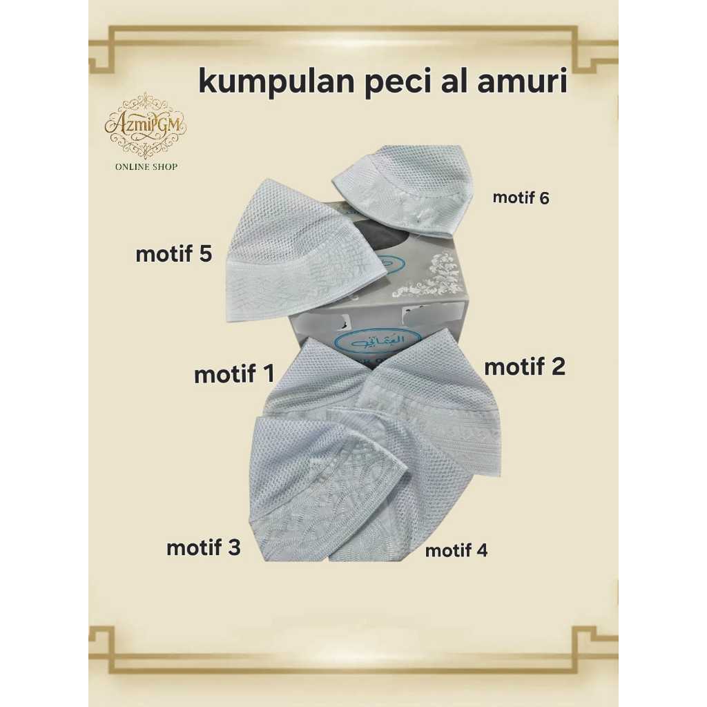 Peci Al Amuri Peci Jaring Madinah Ustmani Original Tinggi 5,5 cm