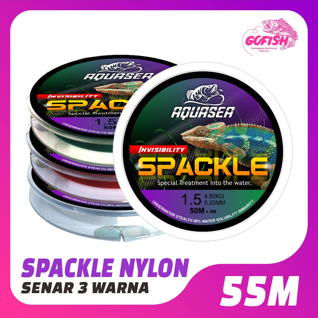 GOFISH - Senar Pancing  Nilon Garis Fishing Line Memancing  Pancing Ikan Line Fishing Spackle