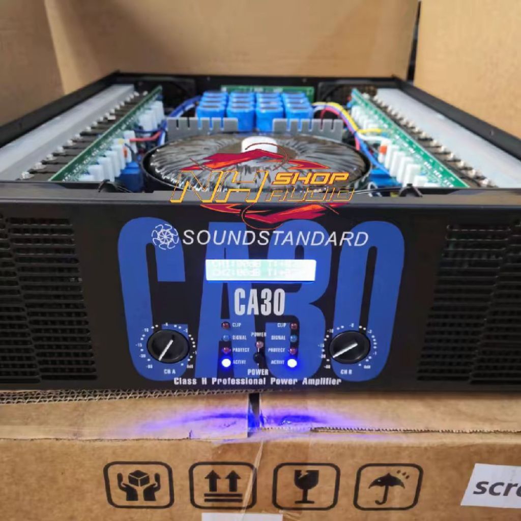 NEW  MODEL POWER AMPLIFIER CA 30/CA30 SCREEN / LAYAR LED 4 KIPAS 16 elco Body panjang SOUNDSTANDAR (