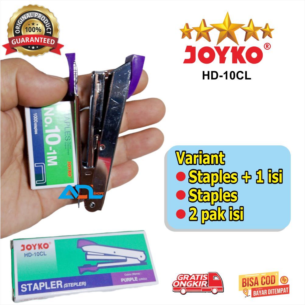 

STAPLER JOYKO HD 10CL + ISI STAPLES, STAPEL + ISI STAPLES, STEPLER DAN ISI STEPLER