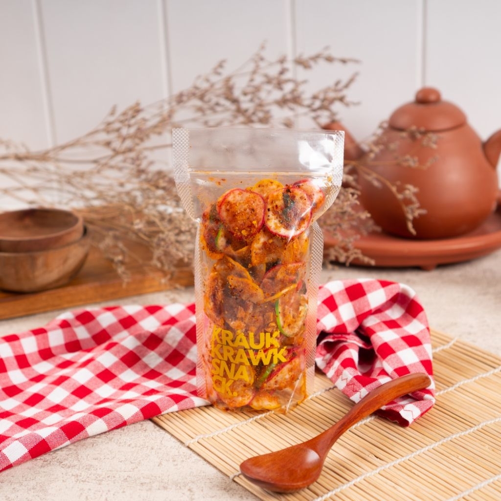 

Sebring kerupuk bawang pedas gurih daun jeruk 100 gr