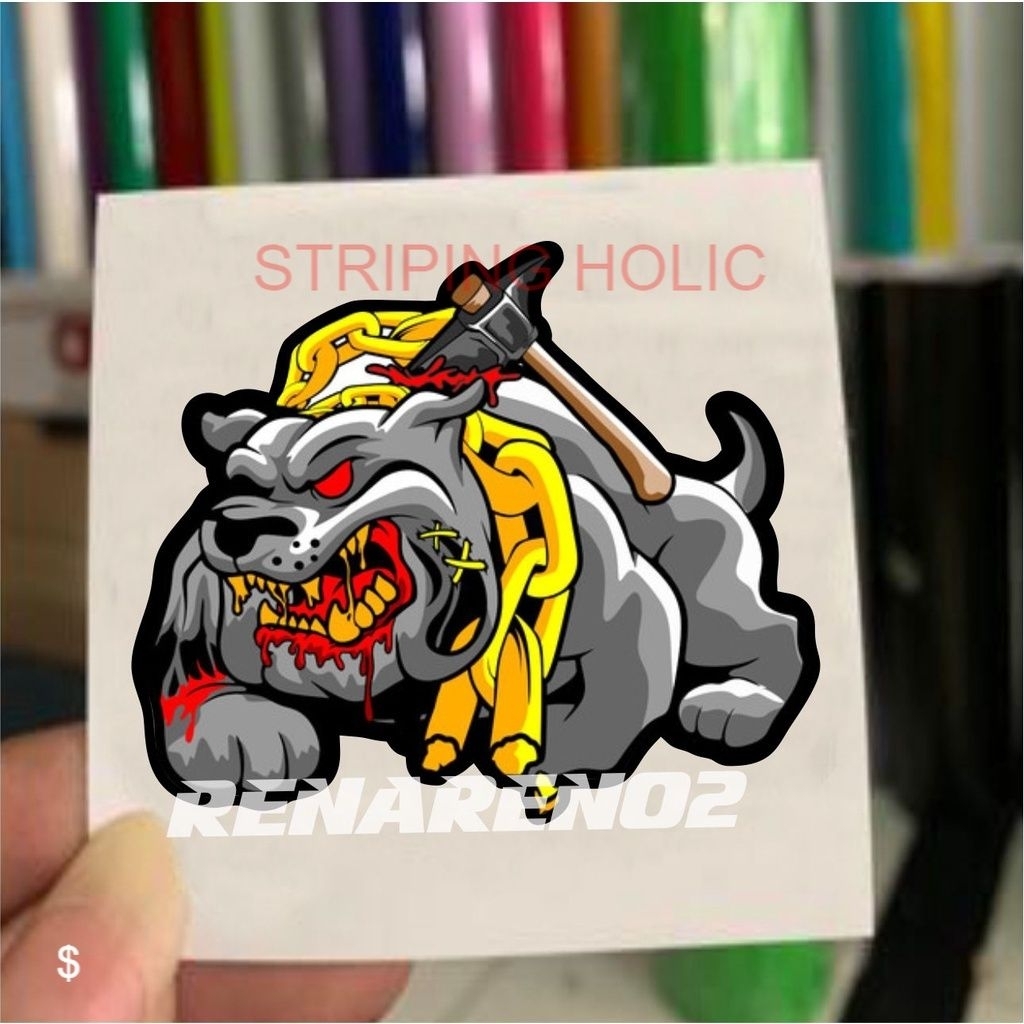 

STIKER PRINTING BULLDOG ZOMBIE 10x10cm