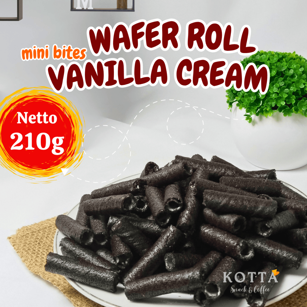 

Wafer Roll Mini Bites Vanilla Cream 210 gram