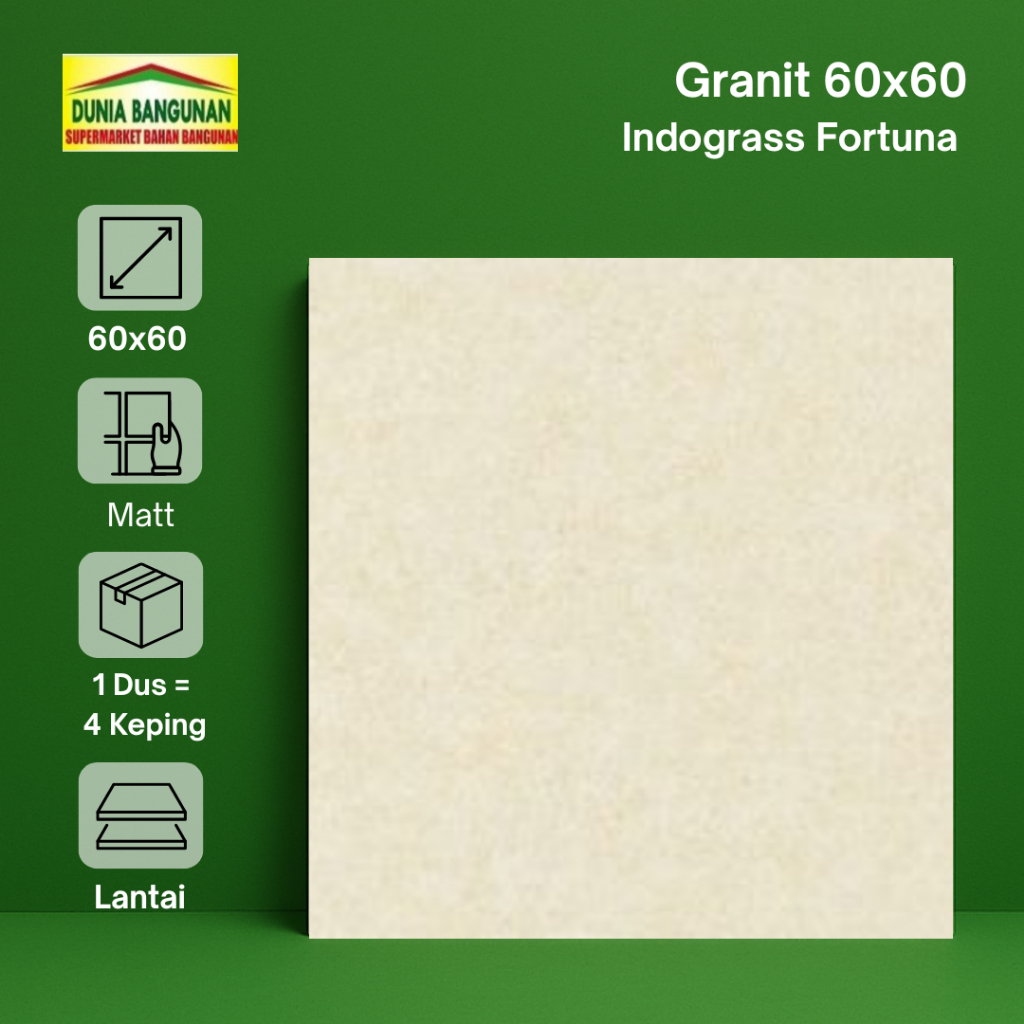 Granit 60x60 Lantai Indogress Fortuna Granit Lantai Matt/ Keset/ Granit Lantai Dapur/ Granit Lantai 