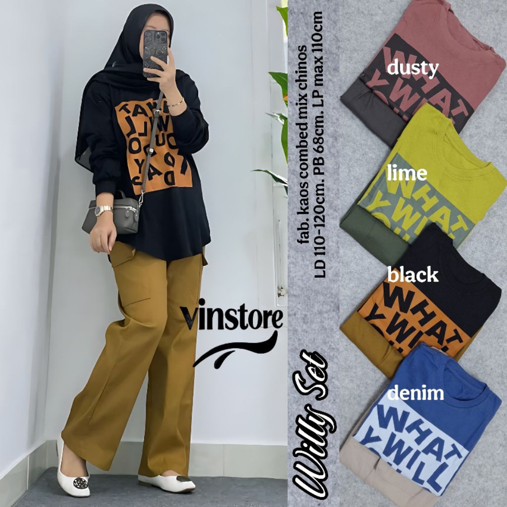 Lorin set ori vin store / set kulot wanita / set kulot remaja perempuan / set baju kaos aster wanita