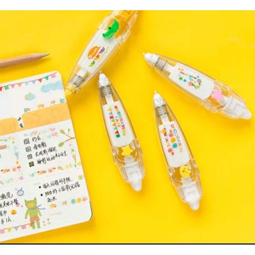 

Correction Tape Decoration untuk Jurnal Roller Stamp Highlight Polo Cute