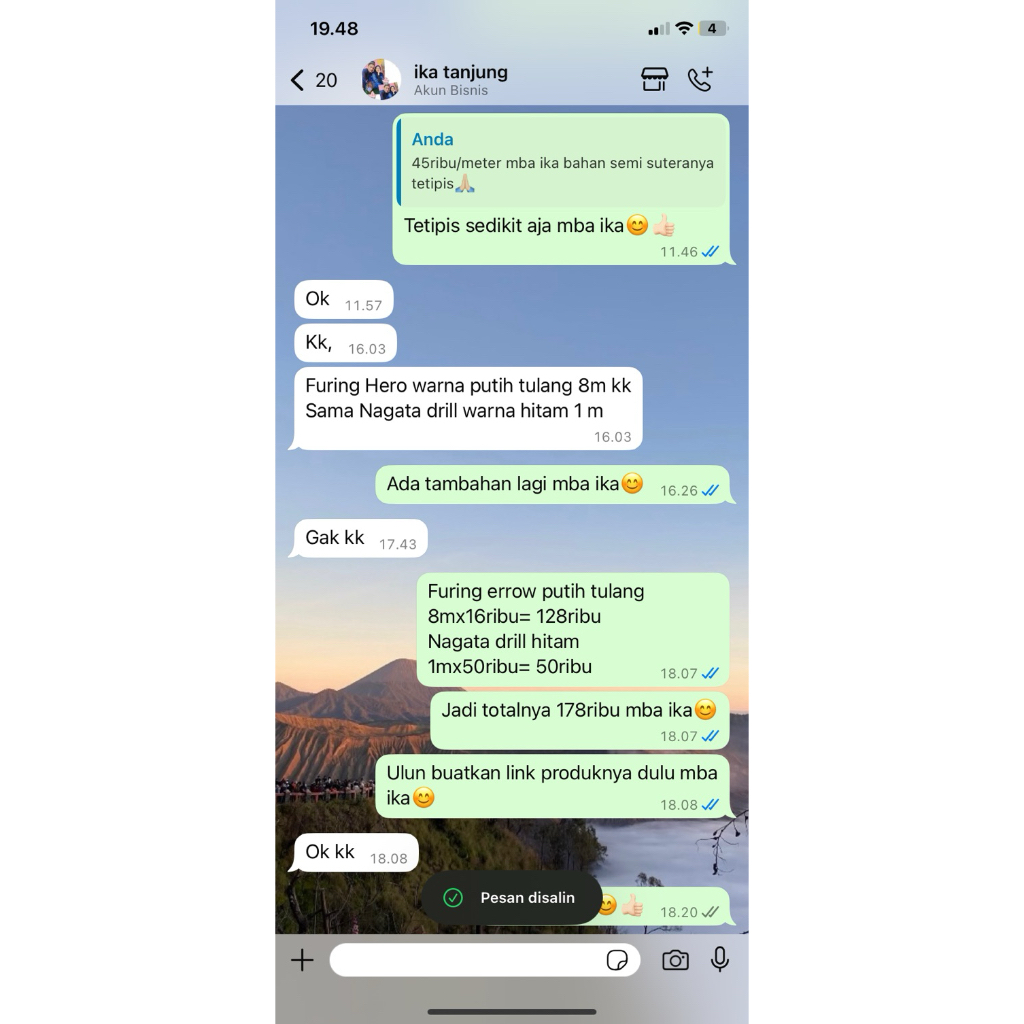 

Pesanan mba ika
