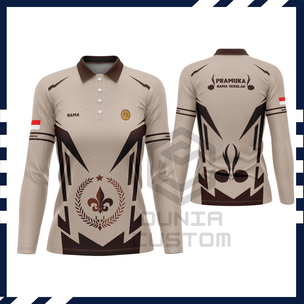 Baju Pramuka | Kaos Baju Jersey Pramuka Pembina Fullprint | Kaos Baju Guru Pramuka Bisa Custom Nama