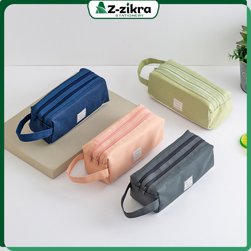 

EC Kotak Pensil Perlengkapan Sekolah 2 Sisi Dompet Pensil Stationery / Tempat Bolpen Pen Make Up Pouch Kosmetik Travel Az Zikra Stationery A80