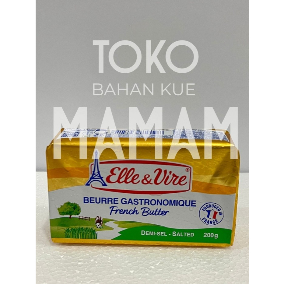 

Elle & Vire Salted Butter 200g – ⭐ Mentega Premium 82% Lemak, Cocok untuk Roti & Kue