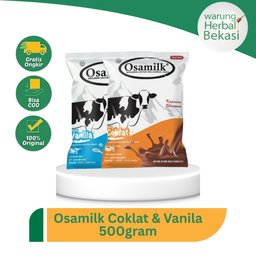 

Osamilk 500gram | Cokelat & Vanila - Susu Penggemuk Badan