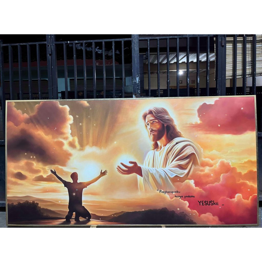lukisan yesus kristus 100x200cm