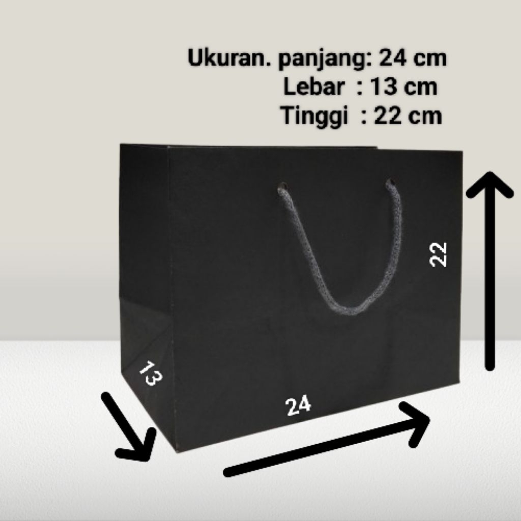 

paper murah paper hitam polos 24x13x22