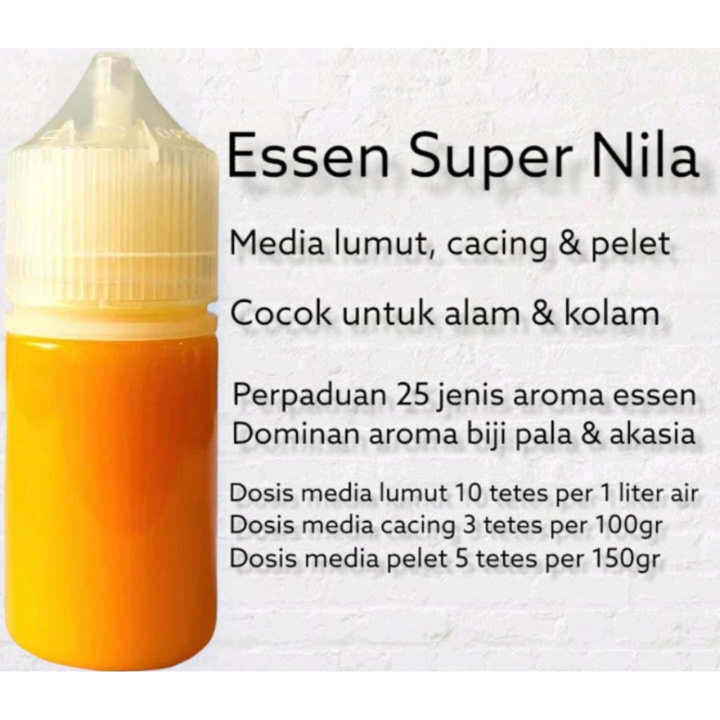 Essen ikan super nila oplosan umpan lumut cacing essen paling super jitu ikan nila