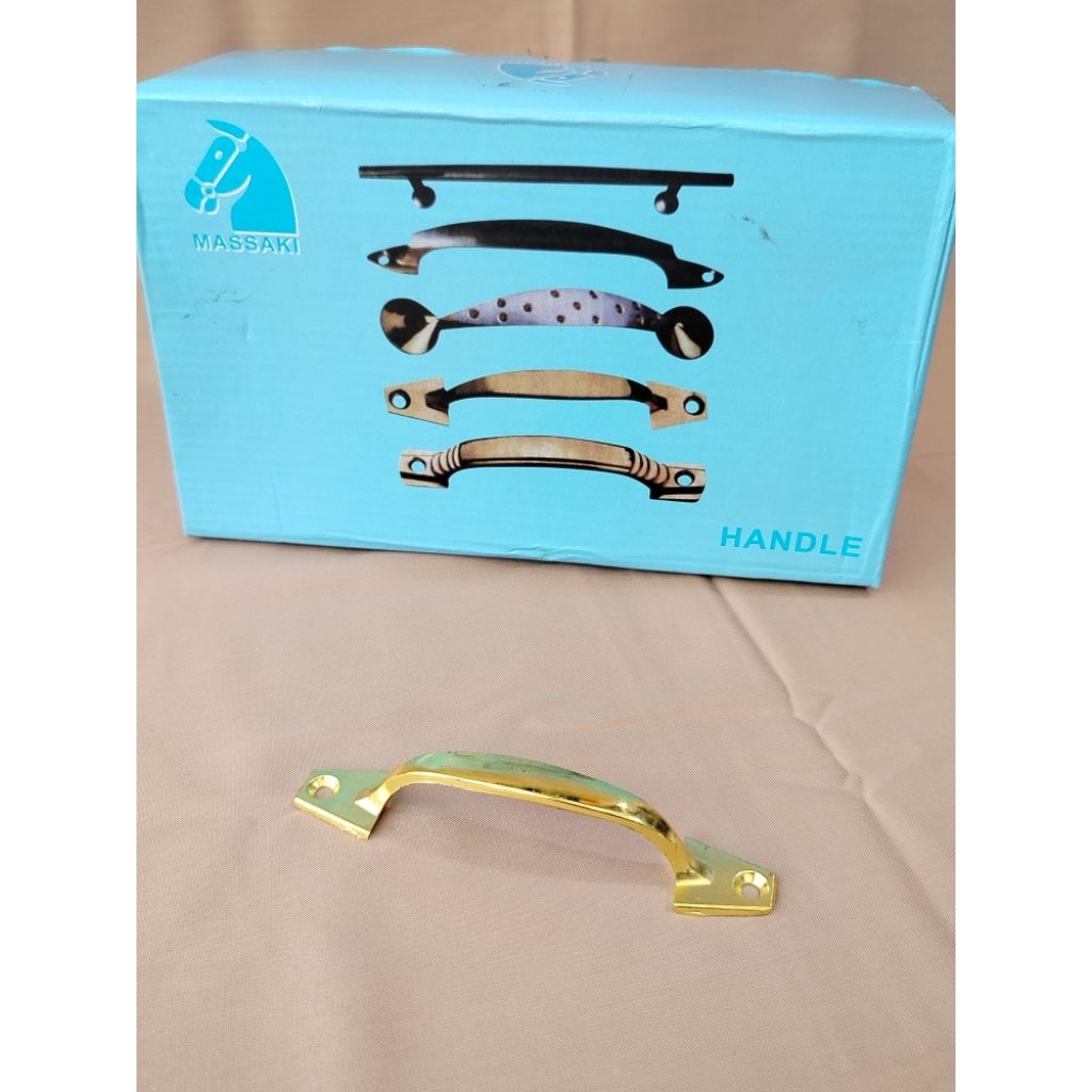 Pegangan / Tarikan Pintu Jendela Lemari Laci Warna Gold Tebal