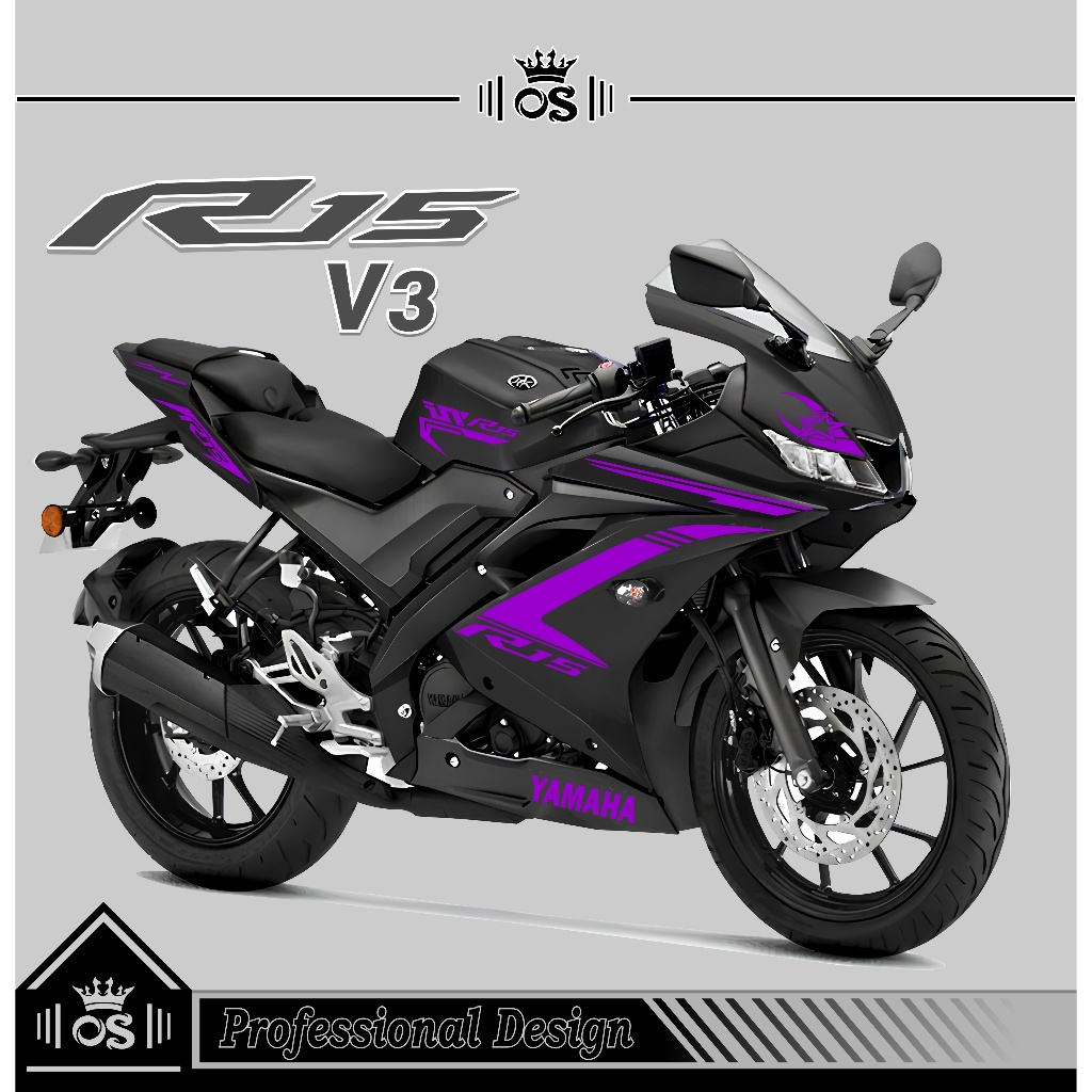 STRIPING R15 V3 / MTF 39 / STIKER CUTTING / STIKER MOTOR R15 / STIKER YAMAHA R15 V3/ STIKER / SIMPLE
