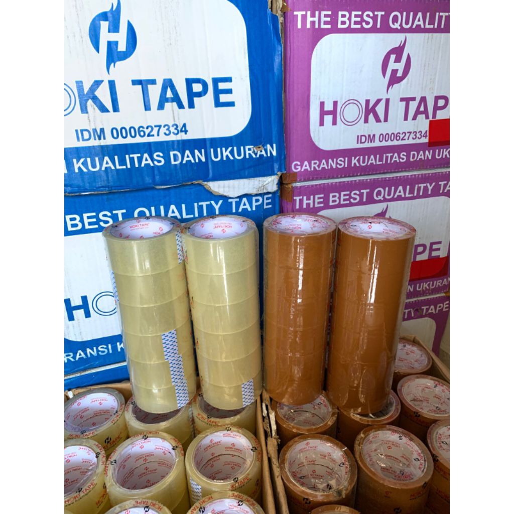 

Lakban 1 pack/slop isi 6 roll murah bening coklat 45mm x 72 yard opp tape selotip isolasi packing