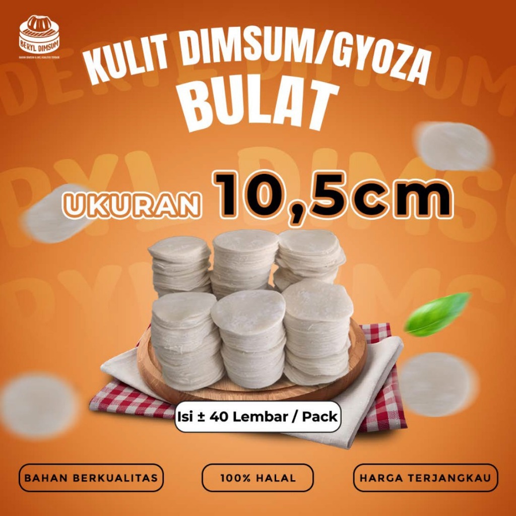 

KULIT DIMSUM BULAT & KOTAK. UKURAN 10,5/10/9/7