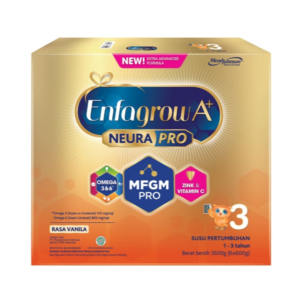 

Enfagrow A+ 3 Susu Bubuk Pertumbuhan Anak 1-3 Tahun Vanila 3.6 kg