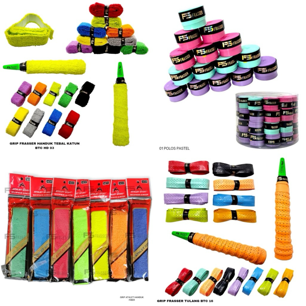 Grip Raket Bulutangkis Badminton Frasser Karet - Grip karet - Grip handuk - Grip karet tulang