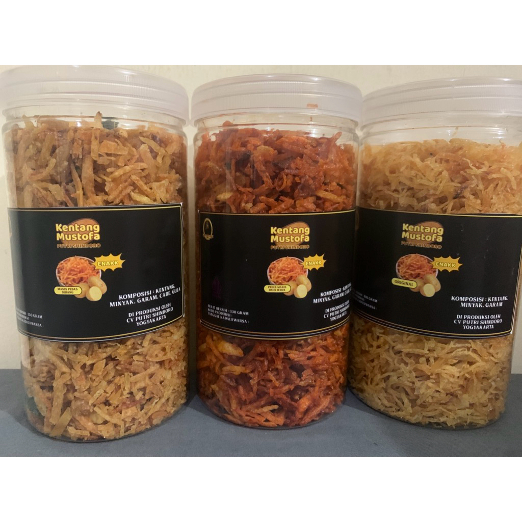 

kentang Mustofa kriuk isi 3 toples varian