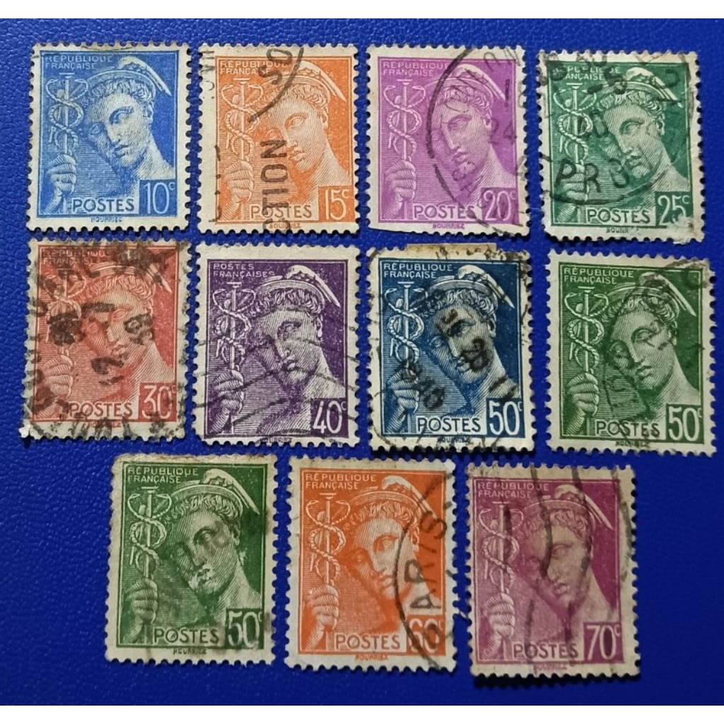 

prangko lawas LN Francaise 11 Keping