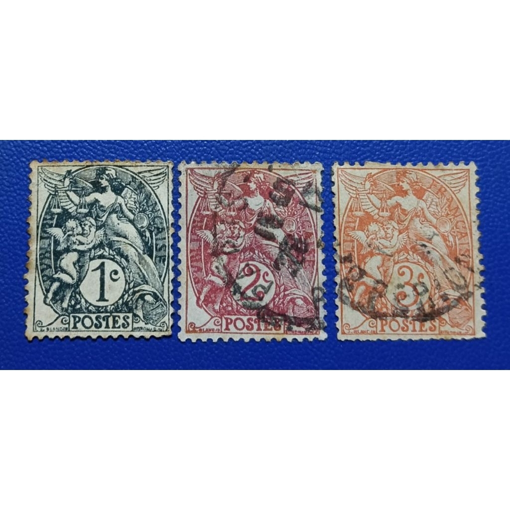 

Prangko Lawas LN Francaise 3 Keping Clasik