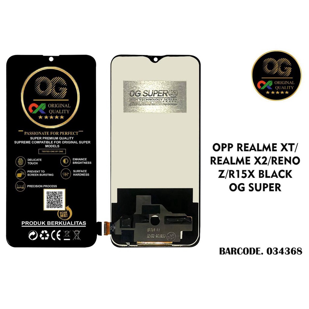 LCD TOUCHSCREEM REALME XT / REALME X2 / RENO Z / R15X / ORI OG SUPER