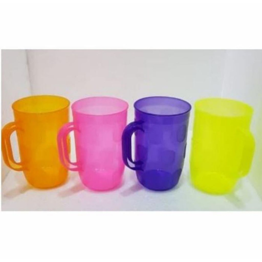 Gelas plastik gagang/ Gelas plastik Es/ Gelas Plastik Bir gagang
