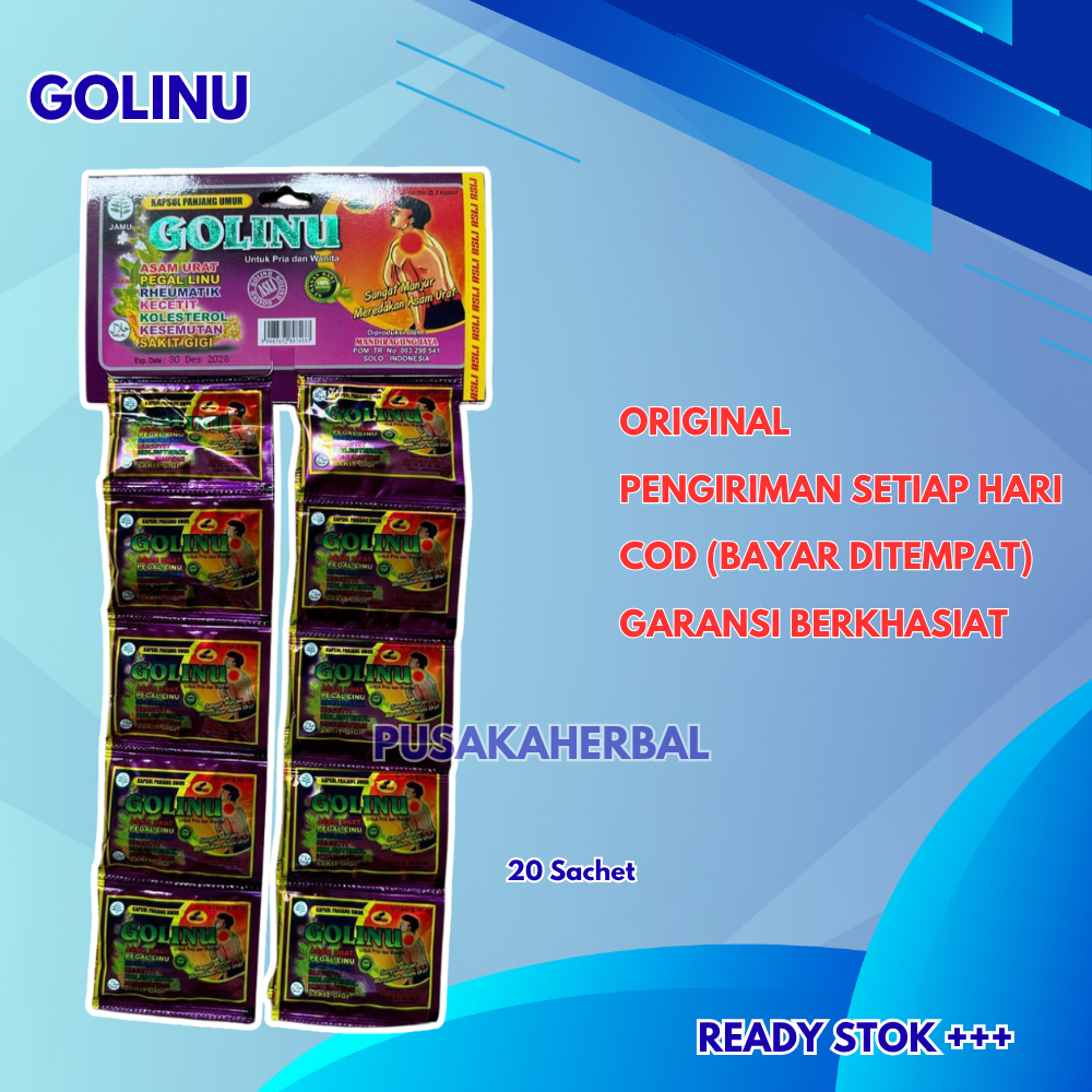 

Golinu Kapsul Herbal Asam Urat Original