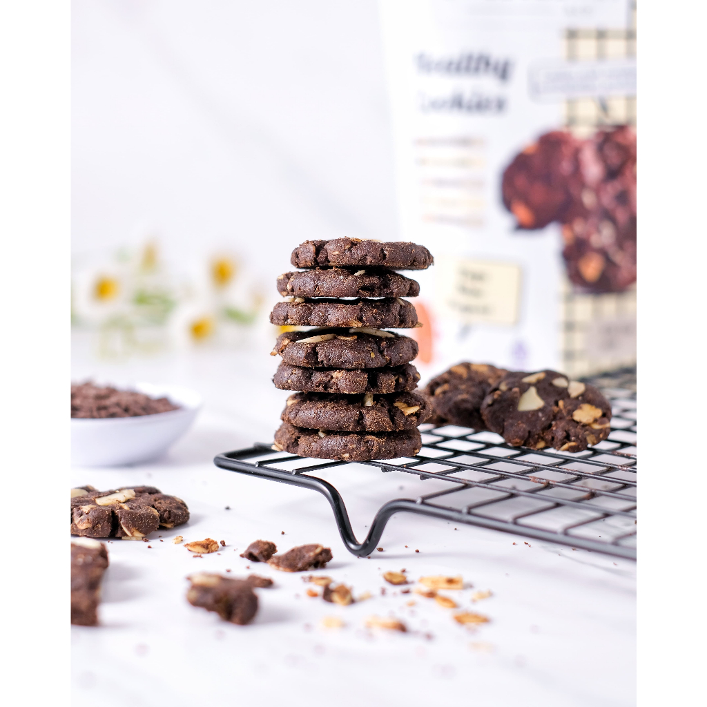 

Sweetheart&Co. Dark Choco Almond Healthy Cookies - Camilan Sehat & ASI Booster "Sweetheart&Co" Healthy Cookies, Snack Sehat, Camilan Sehat, ASI Booster, Kukis, Cookies, Kue Kering, diet, Home made.