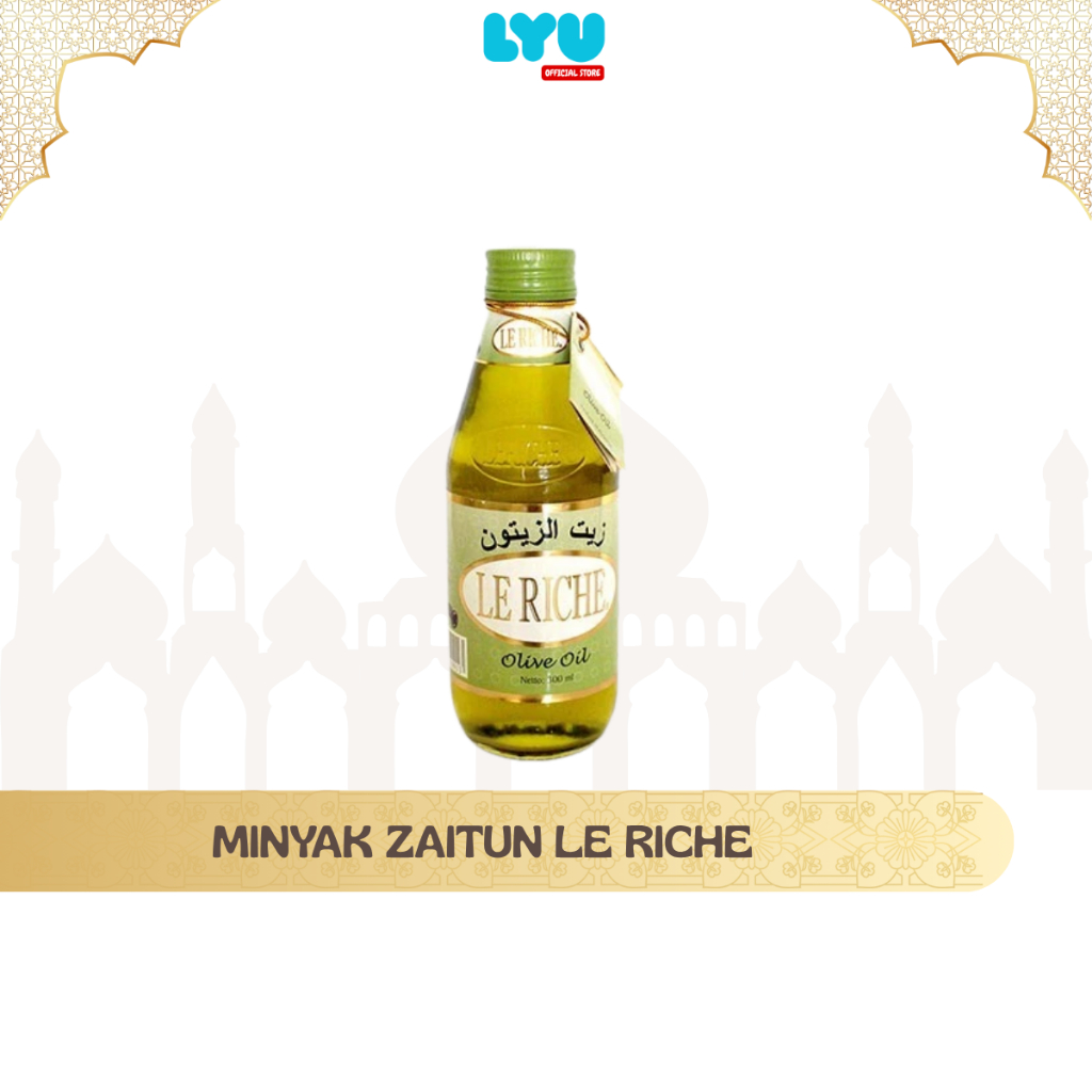 

MINYAK ZAITUN LE RICHE 300ml – Olive Oil Murni | minyak zaitun extra virgin | perawatan kulit & rambut | untuk pijat, oles, konsumsi harian | bantu turunkan kolesterol | halal & original 100%
