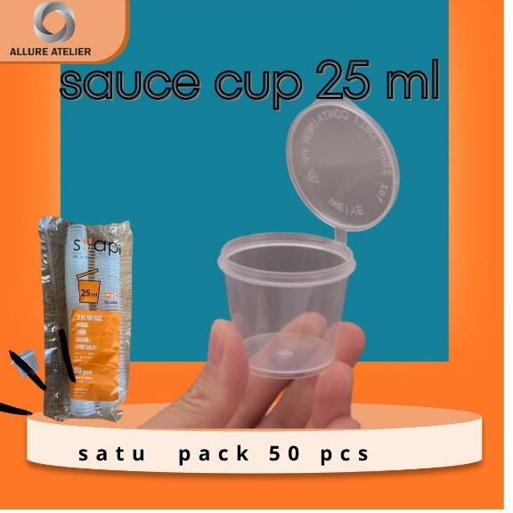 sauce cup 25ml isi 50 pcs suapi -thinwal cup sauce suapi 25ml