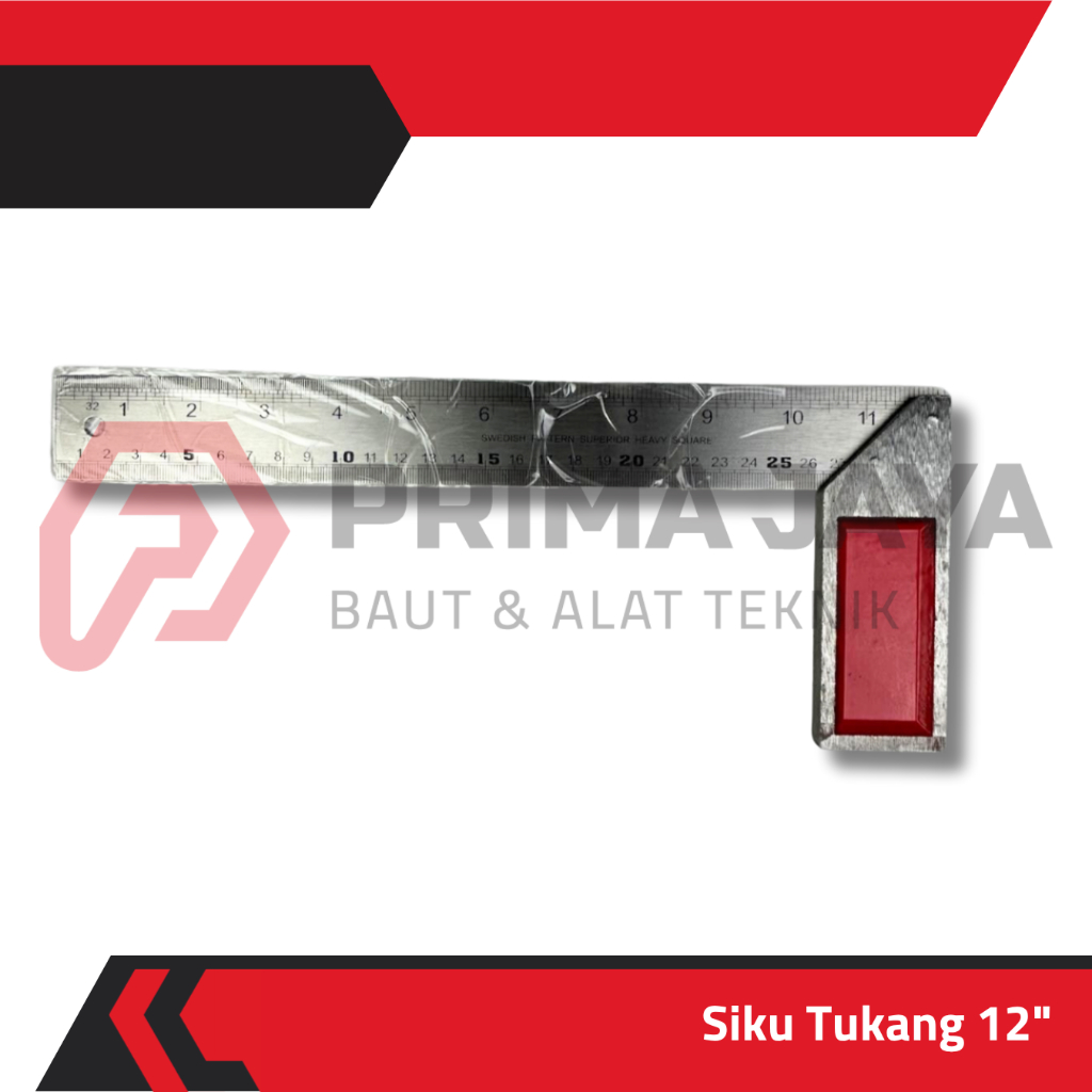 

SIKU TUKANG BANGUNAN / CARPENTER SQUARE / ANGLE RULER 12