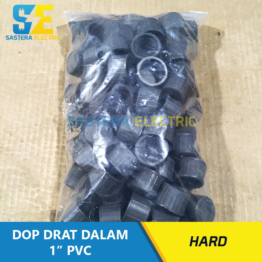 (100 Pcs) Dop Drat 1" inch PVC Hard / Dop Drat Dalam 1 inch / Tutup Pipa 1" / Tutup Drat Pipa 1"