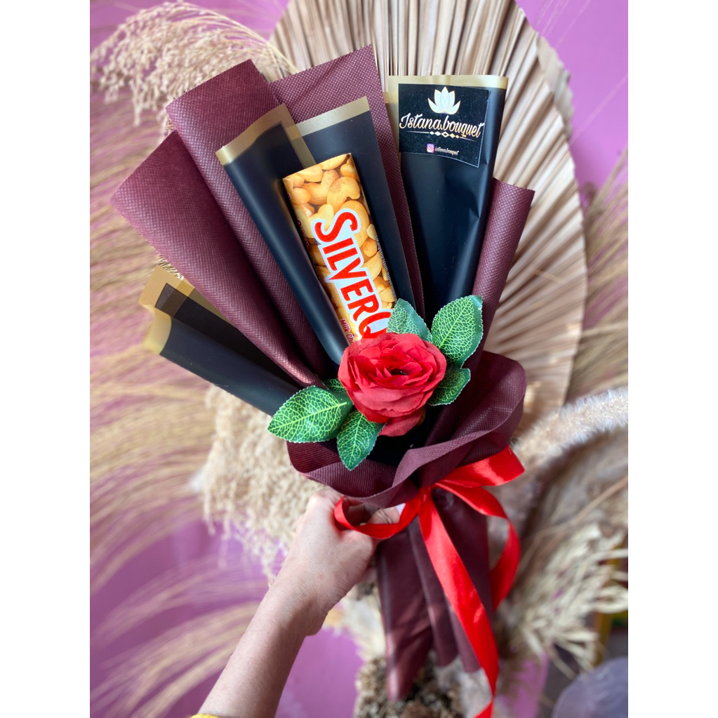 

Buket coklat 55gm buket valentine, buket ultah buket wisuda