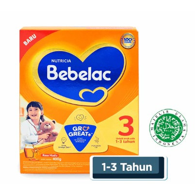 

Bebelac 3 Vanila 3000gr - 3Kg Untuk Bayi 1-3 Tahun Rasa Vanila