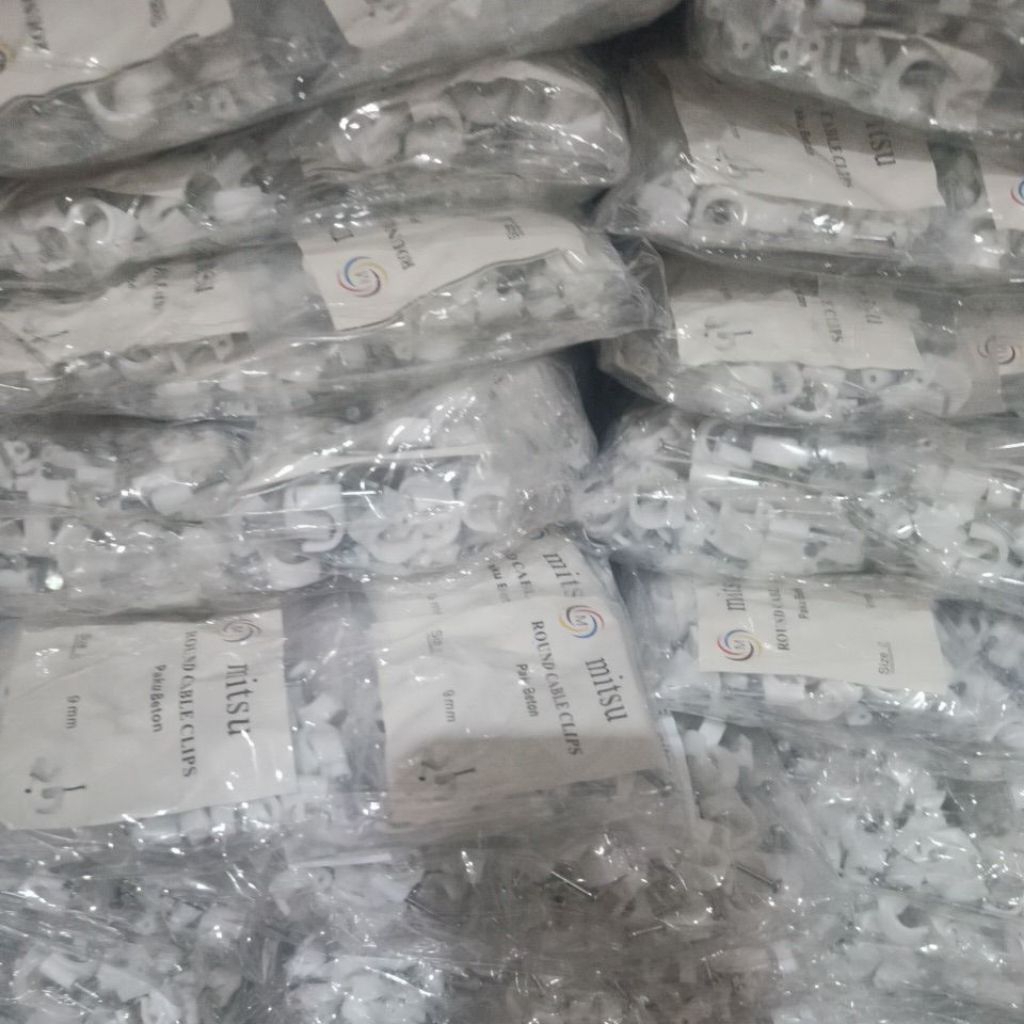 Klem Kabel No 9 , Klem Kabel 9mm , Paku Klem Kabel