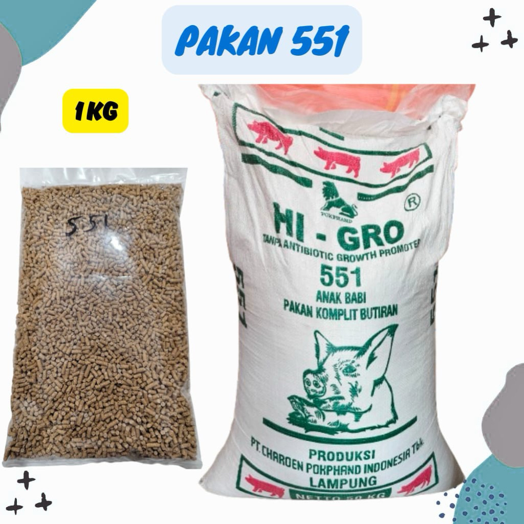 PAKAN HI-GRO 551 STARTER ANAK AYAM BROILER DAN ANAK BABI