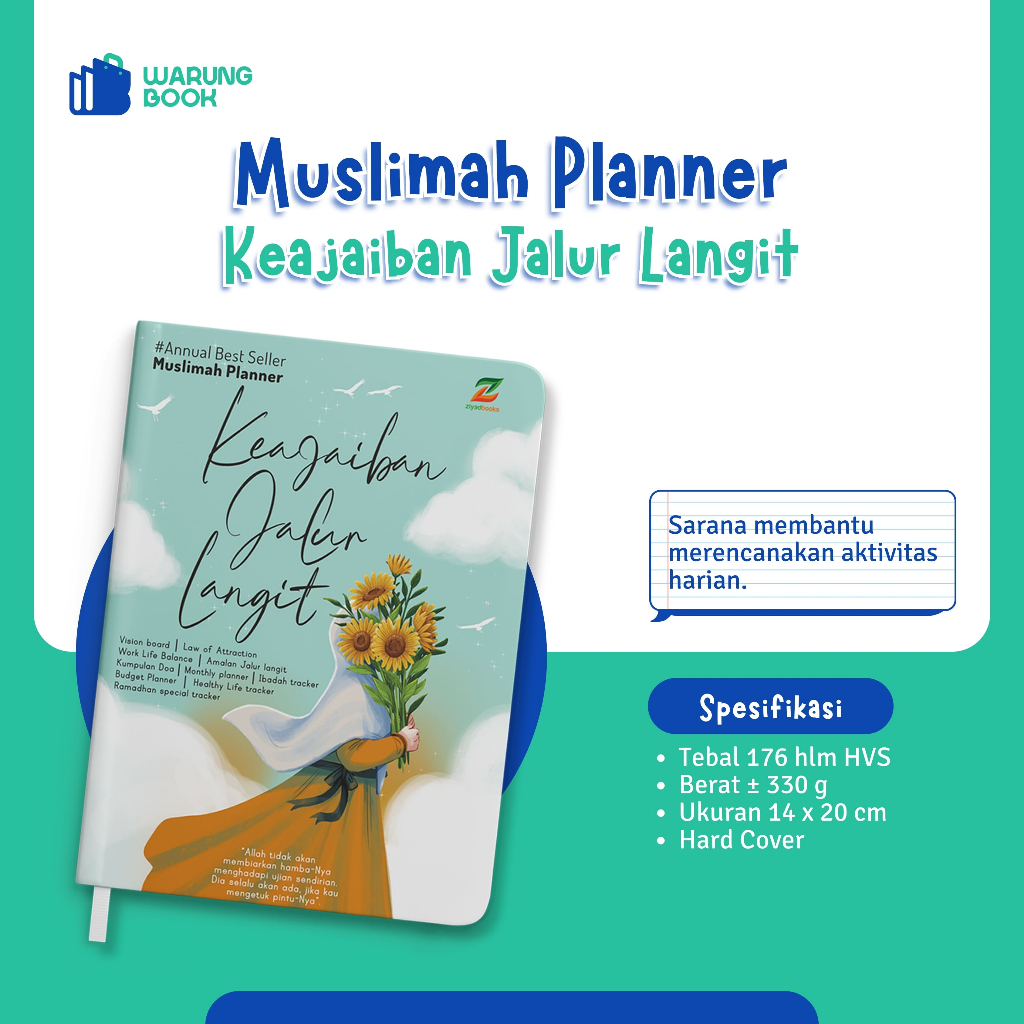 

buku diary aesthetic journal book planner catatan jurnal journaling book harian Muslimah Planner