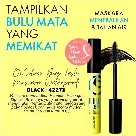 AminNA Store - Oriflame On Colour Big Lash Mascara/Maskara Waterproof Oriflame/Maskara Kuning tahan 