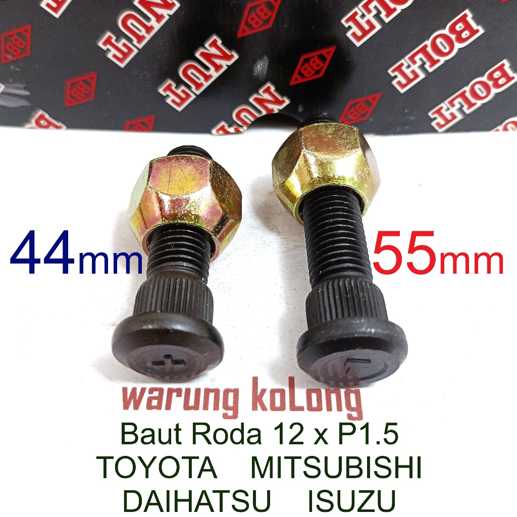 BON japan Baut Roda TOYOTA Kijang Innova Avanza Xenia Rush Terios Zebra L300 Kuda Taft Gran Max 12x1