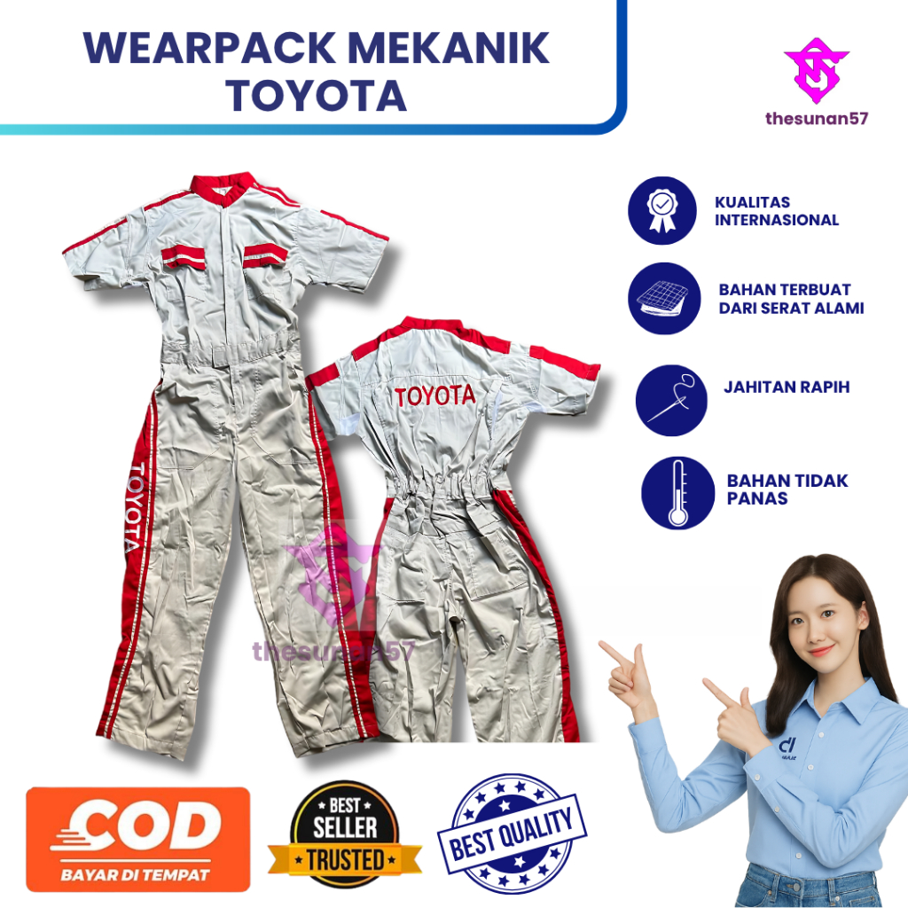 THESUNAN57 || TOYOTA WEARPACK || SERAGAM MEKANIK TOYOTA || WEARPACK SERAGAM MEKANIK TOYOTA